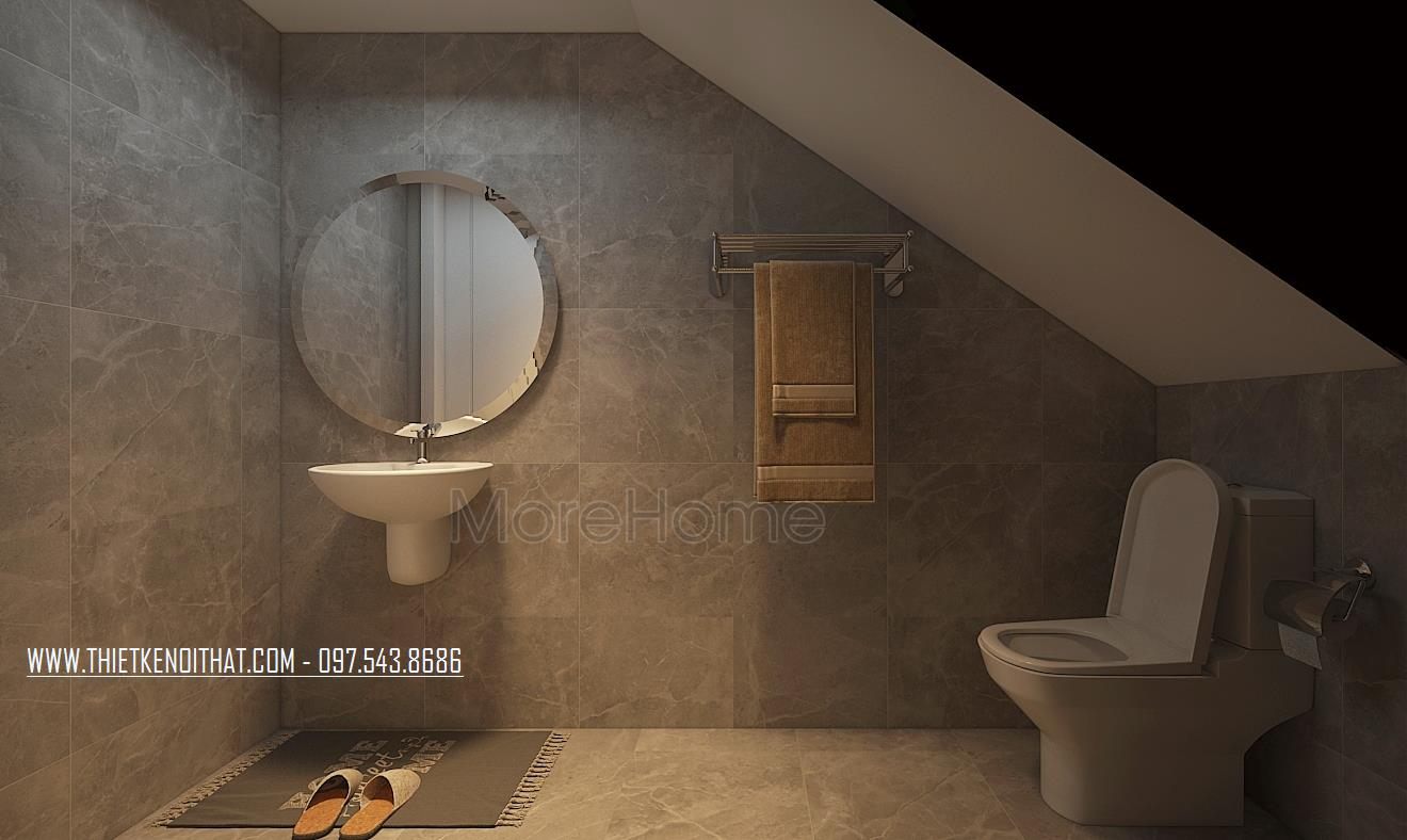 Thiết kế nội thất phòng tắm biệt thự Vinhomes Thăng Long